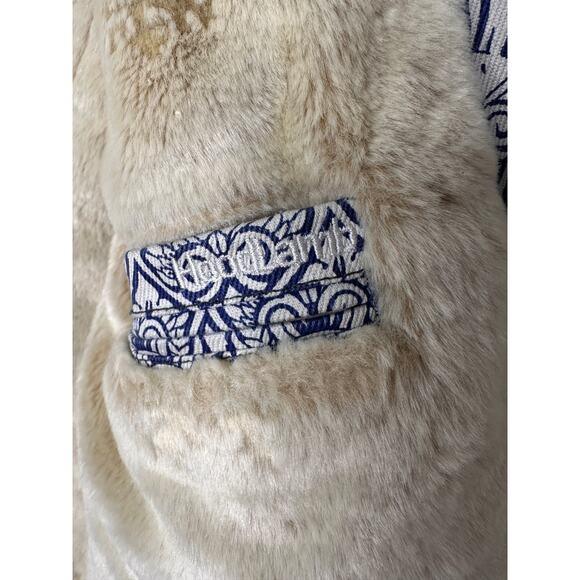 Hemp HoodLamb Limited Edition Jeremy Fish Rabbit Bunny Print Long coat Small - Picture 5 of 11